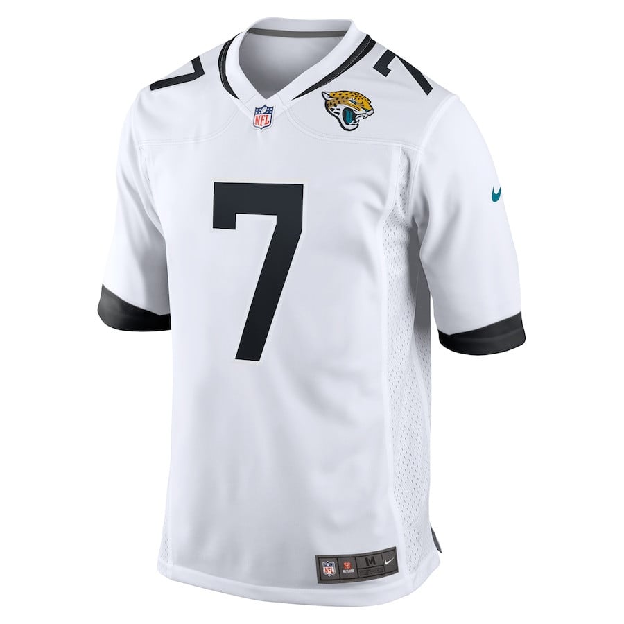 Byron Leftwich 7 Jacksonville Jaguars Retired Game White NFL Jersey Men's