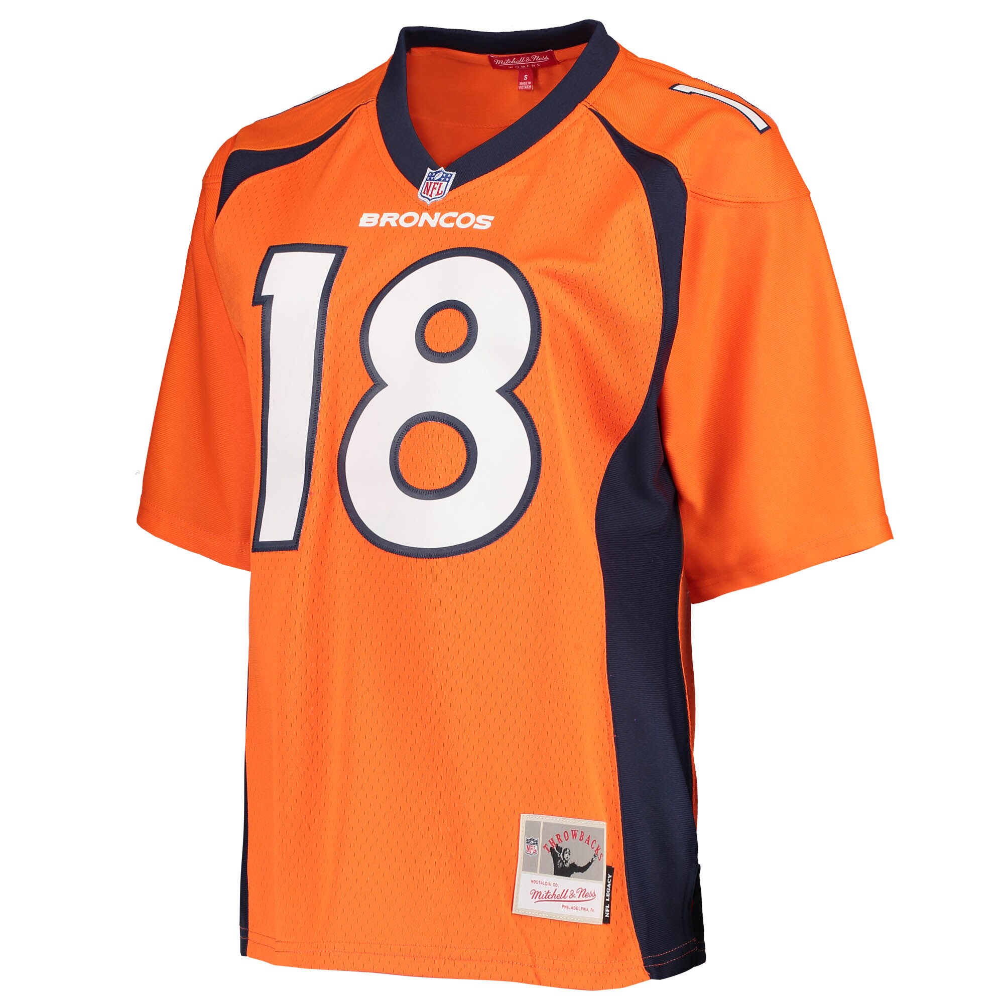 Denver Broncos Peyton Manning Mitchell Ness Orange Legacy Player NFL Jersey Women's