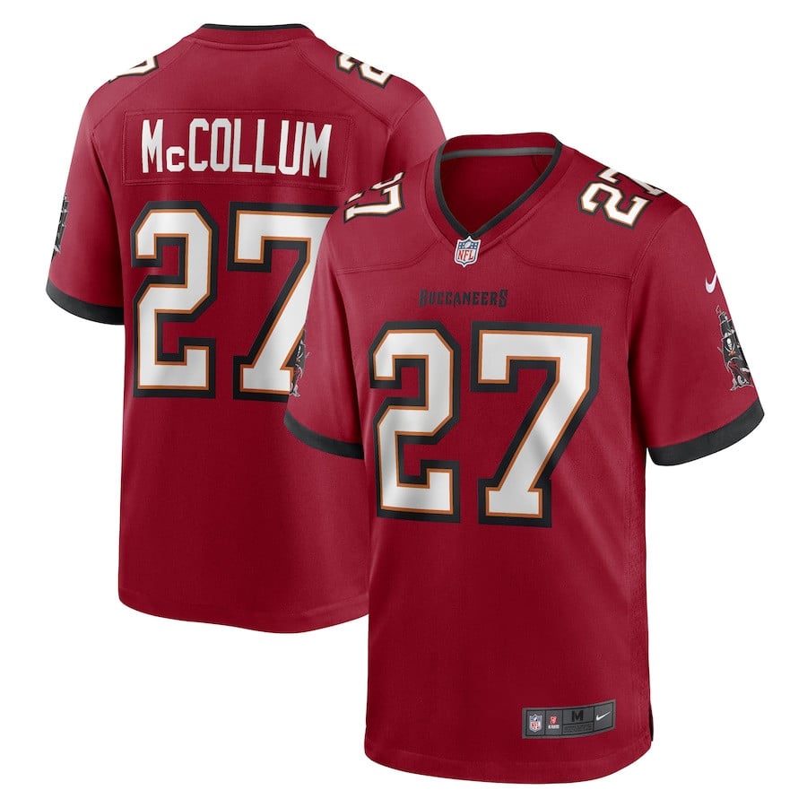 Zyon McCollum 27 Tampa Bay Buccaneers Game Red NFL Jersey Men's