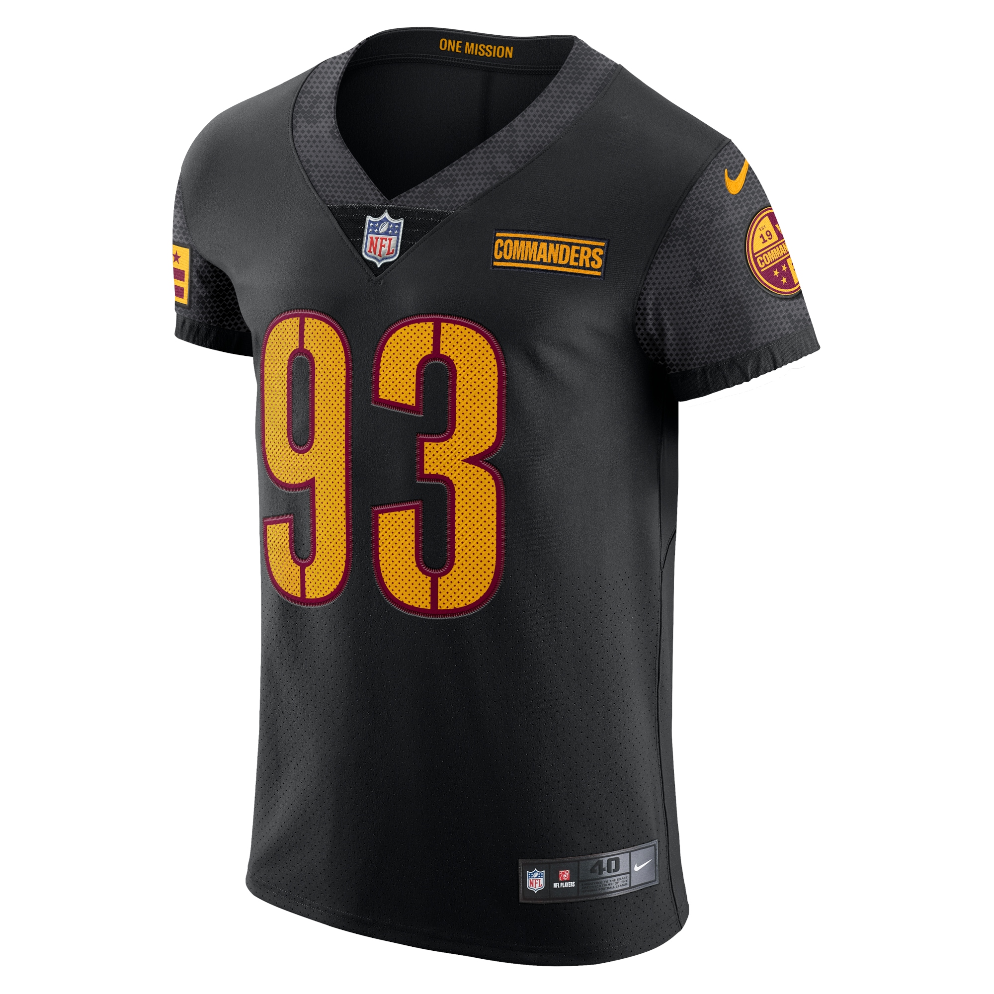 Washington Commanders Jonathan Allen Black Alternate Vapor Elite NFL Jersey Men's