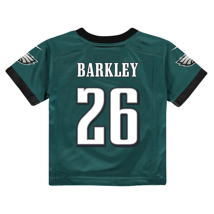 Saquon Barkley 26 Philadelphia Eagles Game Midnight Green NFL Jersey Youth