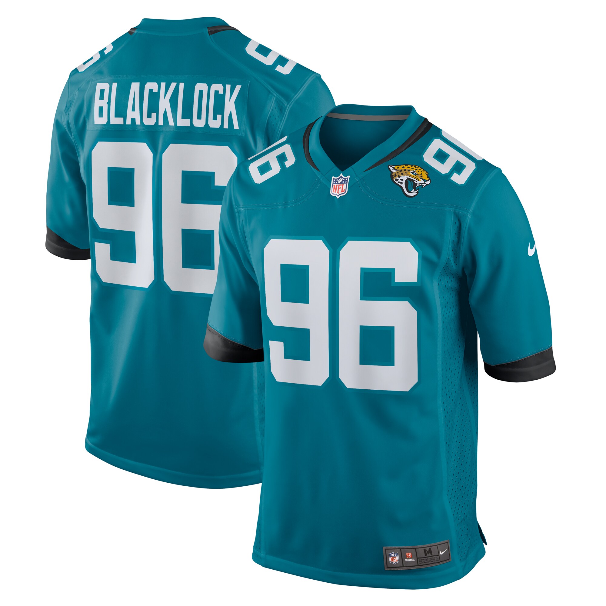 Jacksonville Jaguars Ross Blacklock Teal Team Game NFL Jersey Men's