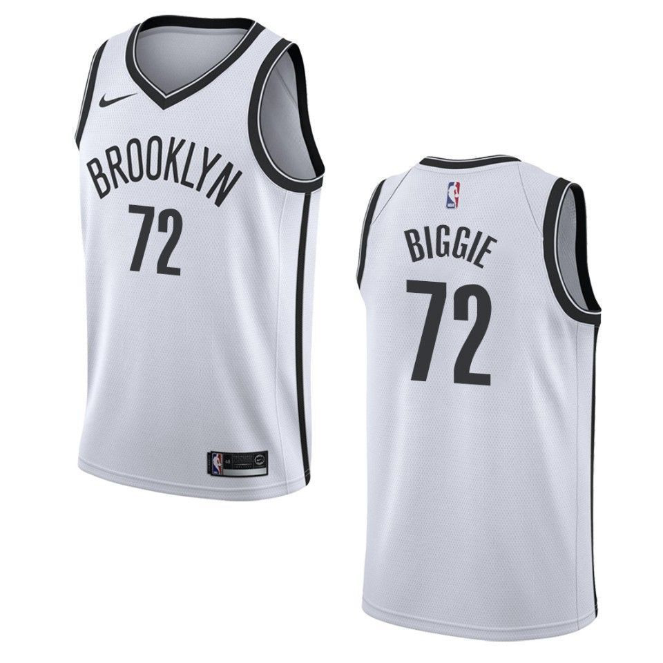 Brooklyn Nets 72 Biggie Smalls Association White NBA Jersey Men's
