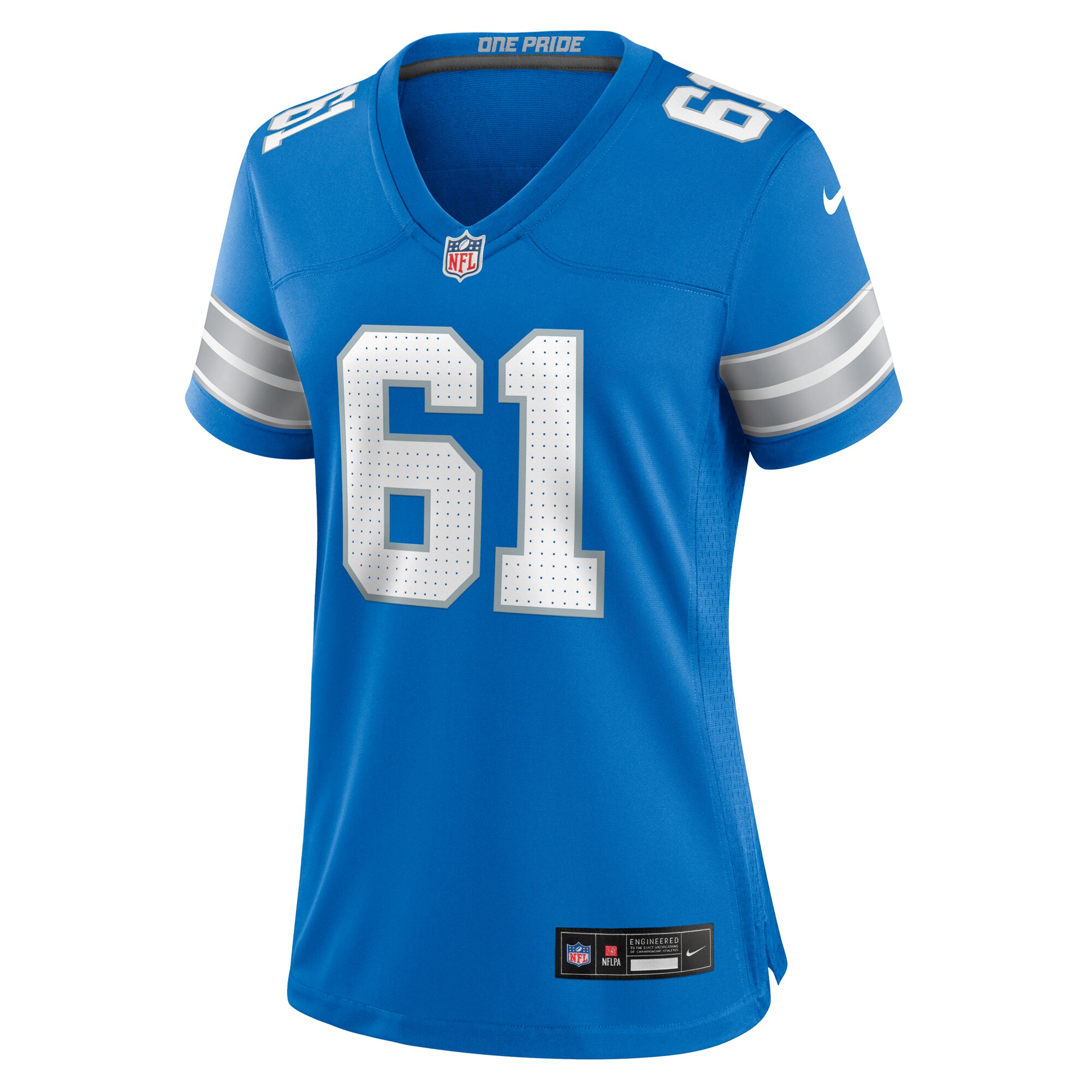 Detroit Lions David Bada Blue Team Game NFL Jersey Women's