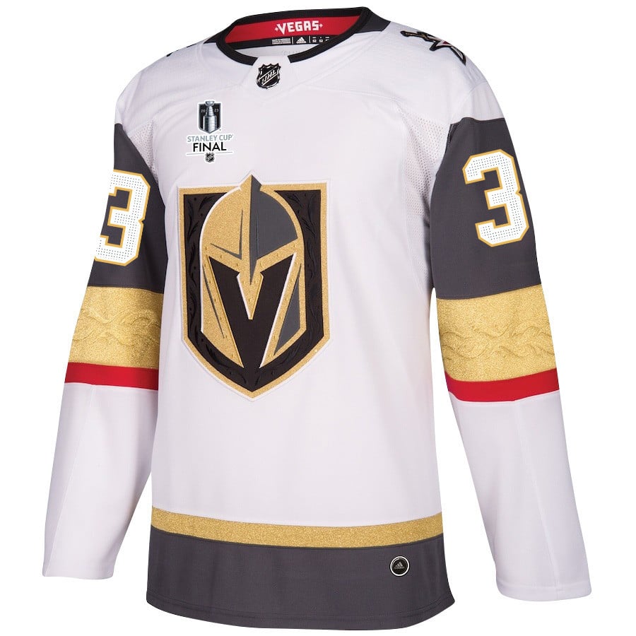 Adin Hill 33 Vegas Golden Knights Stanley Cup 2023 Final Patch Away Breakaway White NHL Jersey Men's