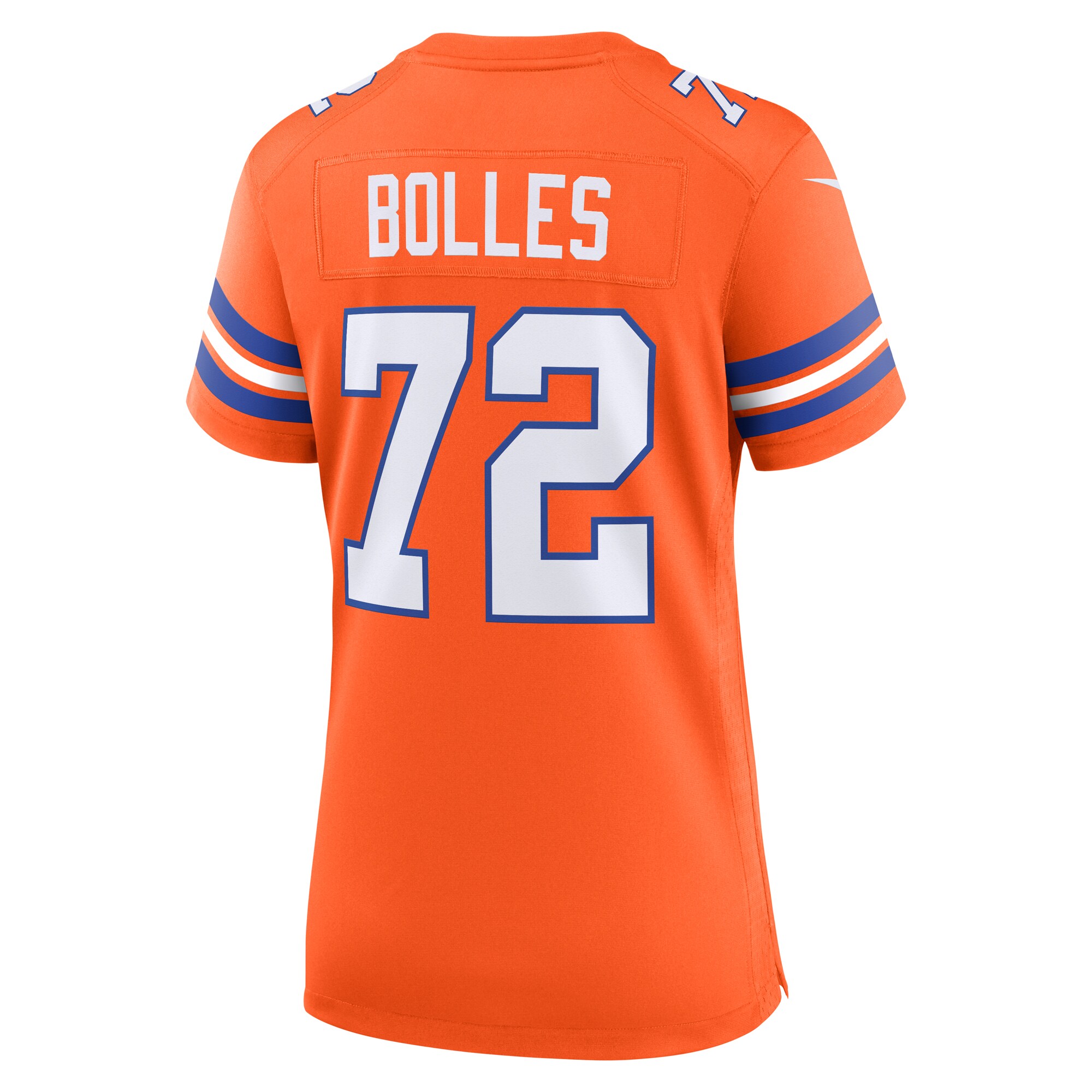 Denver Broncos Garrett Bolles Orange Mile High Collection 1977 Throwback Player Game NFL Jersey Women's