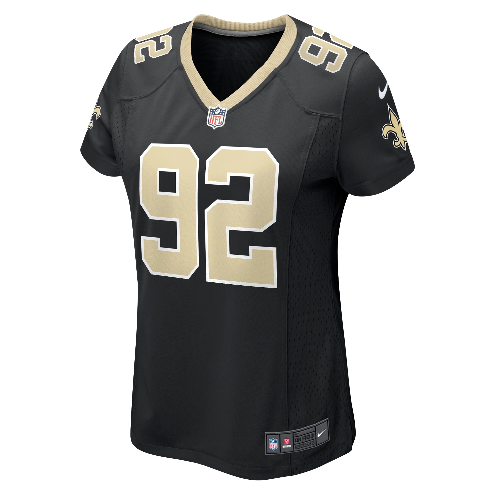 New Orleans Saints Tanoh Kpassagnon Black Game Player NFL Jersey Women's