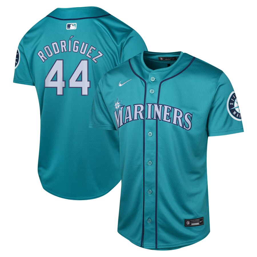 Julio Rodriguez Seattle Mariners Youth Alternate Limited Player Jersey Aqua