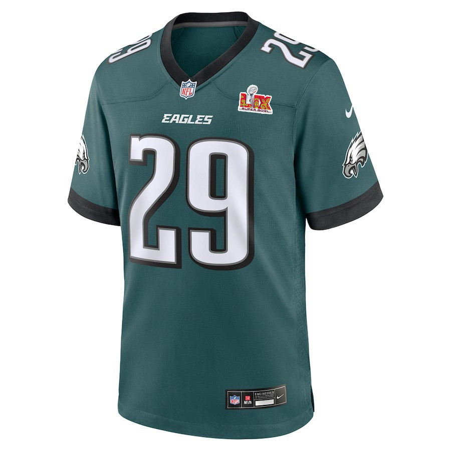 Avonte Maddox #29 Philadelphia Eagles Super Bowl LIX Midnight Green NFL Jersey Men's