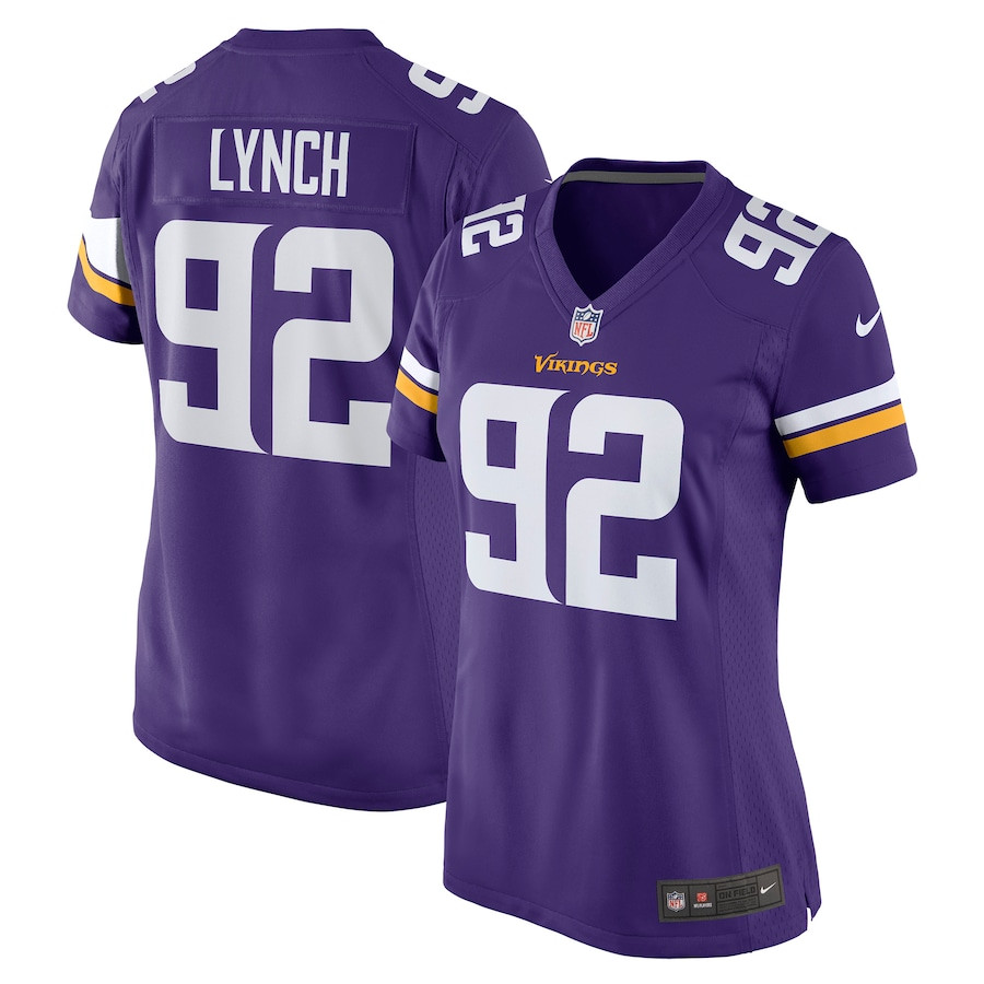 James Lynch 92 Minnesota Vikings Game Purple NFL Jersey Women's