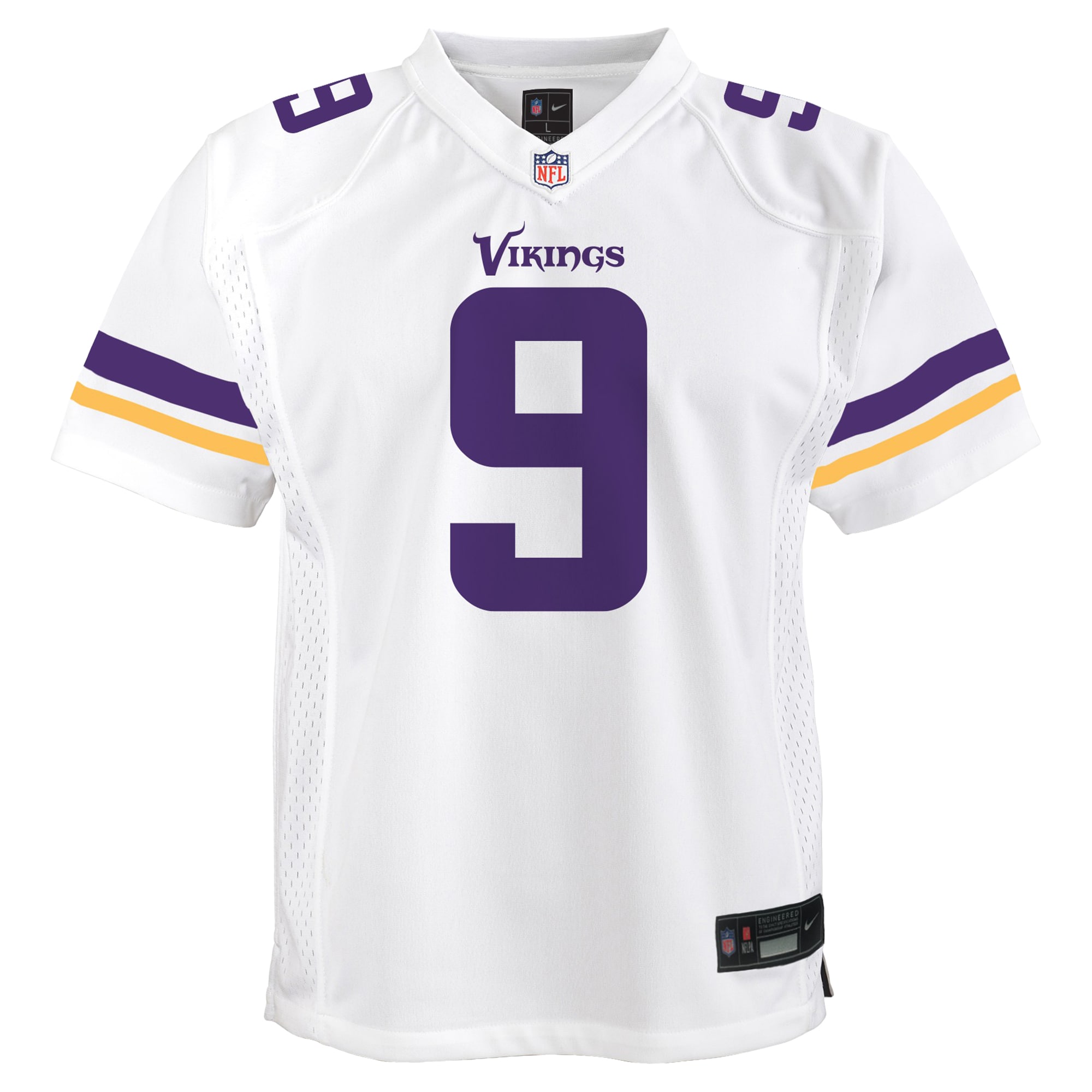 Minnesota Vikings J.J. McCarthy White Game NFL Jersey Youth