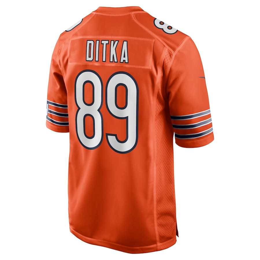 Mike Ditka 89 Chicago Bears Retired Orange NFL Jersey Men's