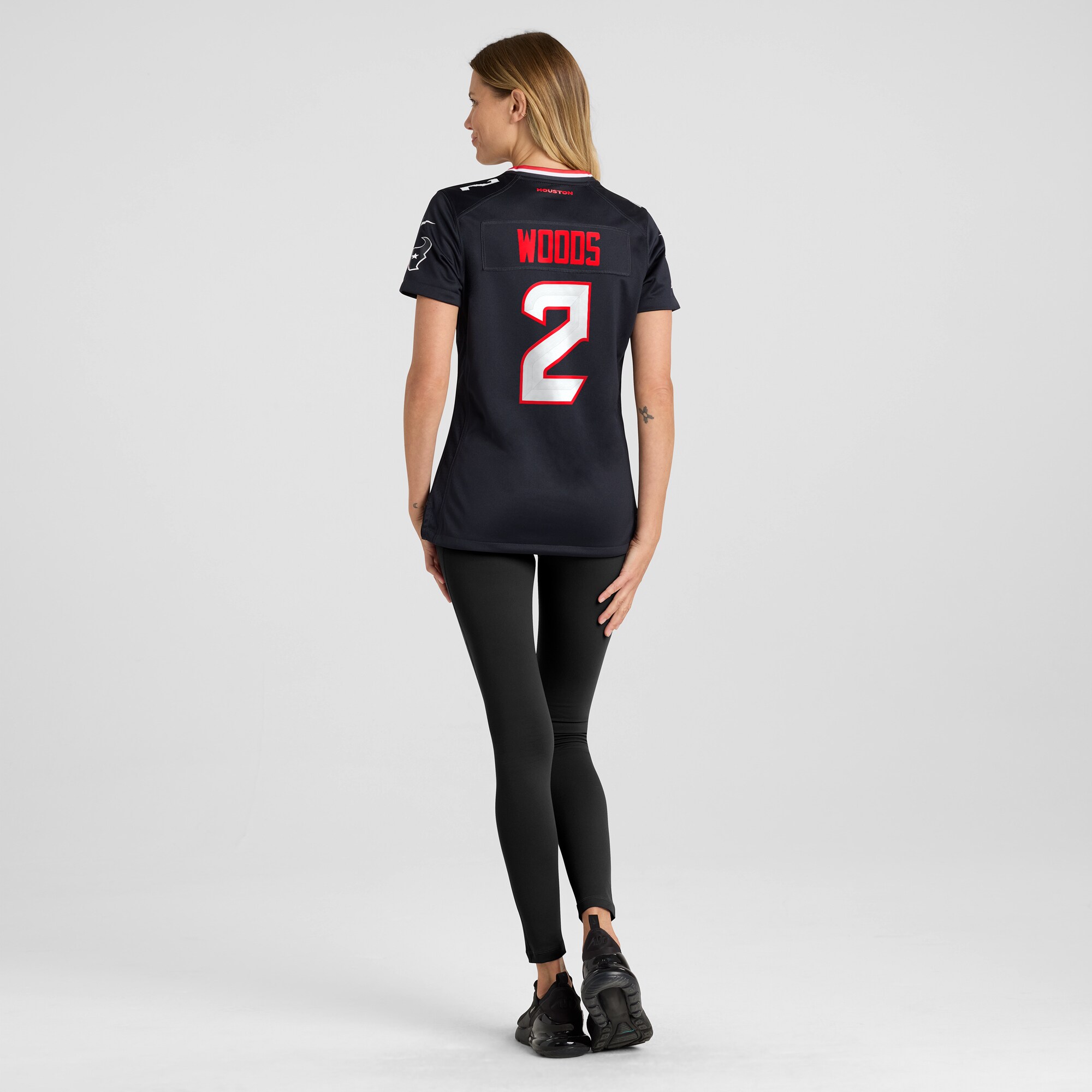 Houston Texans Robert Woods Navy Team Game NFL Jersey Women's