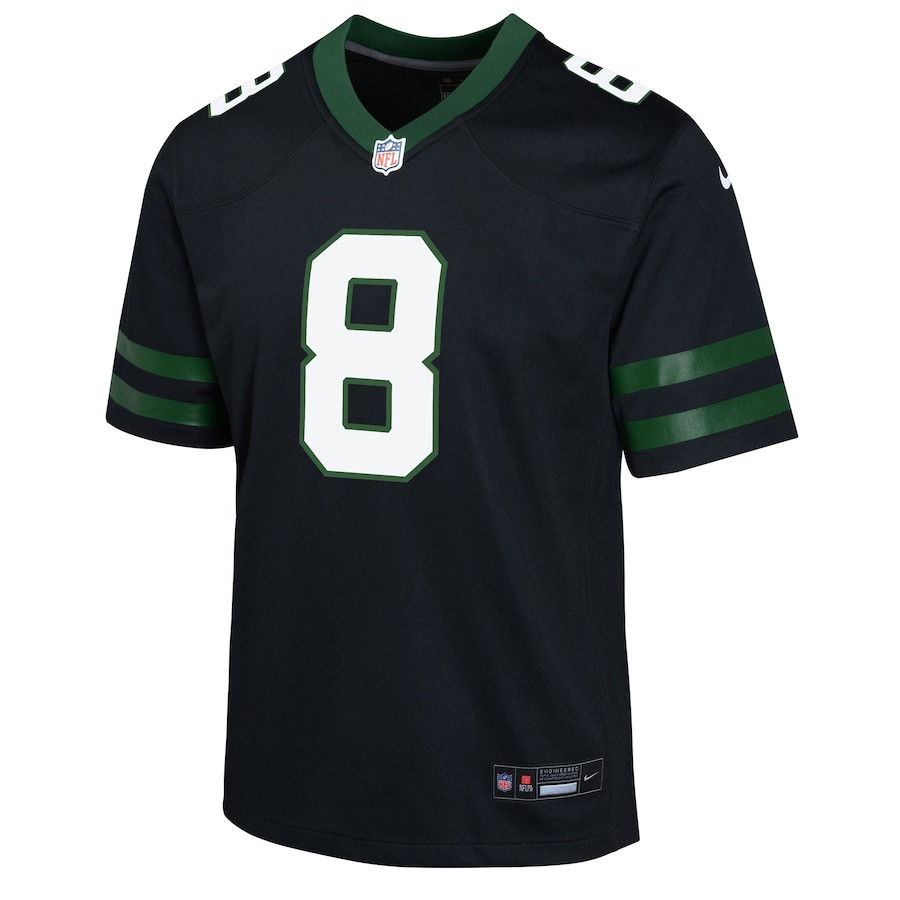 Aaron Rodgers 8 New York Jets Alternate Game Legacy Black NFL Jersey Youth