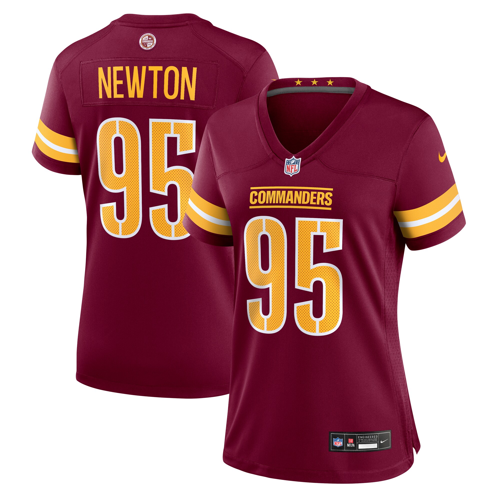Washington Commanders Jer'Zhan Newton Burgundy Game NFL Jersey Women's