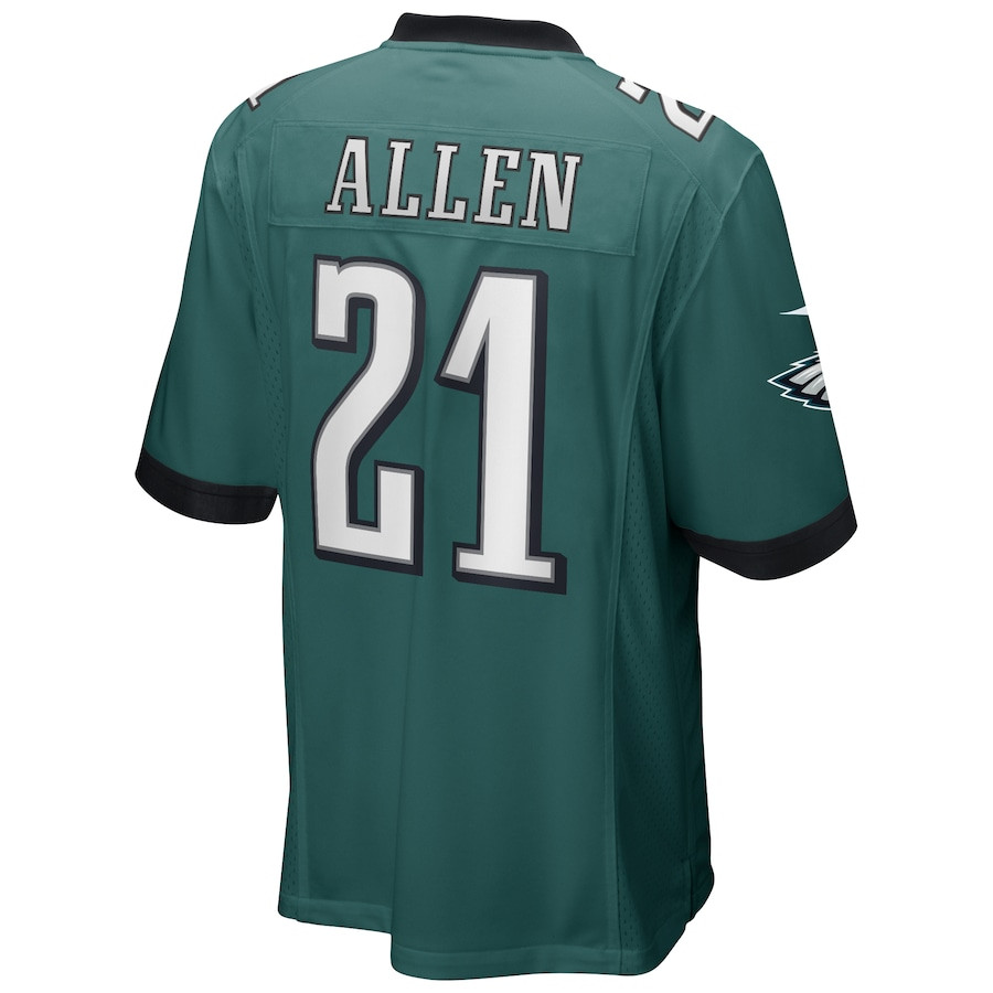Eric Allen 21 Philadelphia Eagles Game Retired Midnight Green NFL Jersey Men's