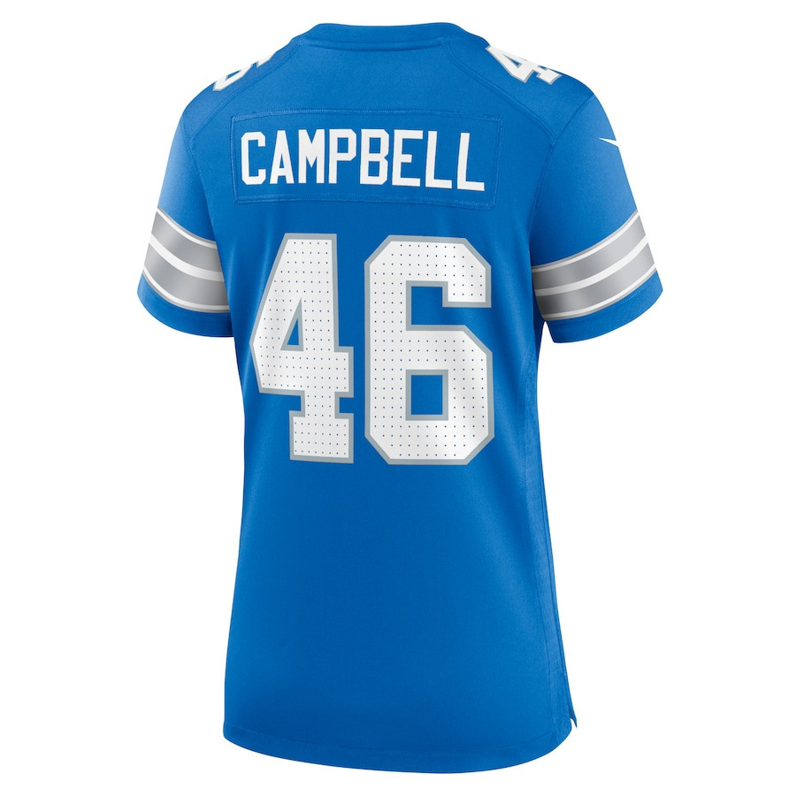 Jack Campbell #46 Detroit Lions Super Bowl LIX Blue NFL Jersey Women's