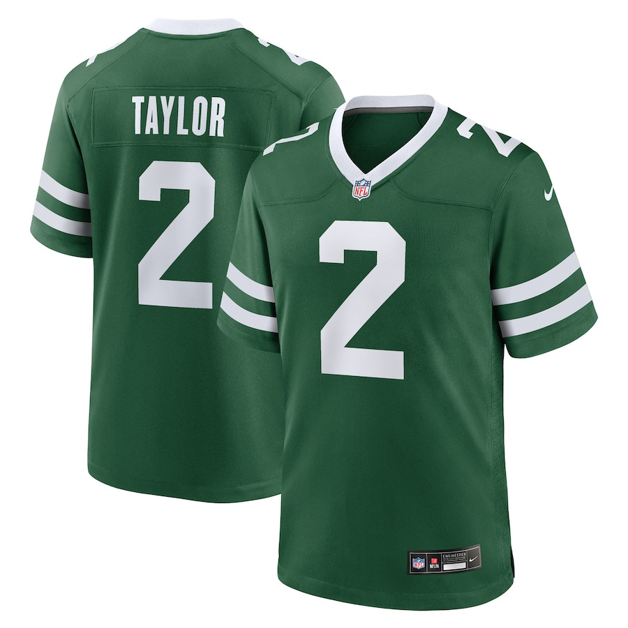 Tyrod Taylor 2 New York Jets Team Game Legacy Green NFL Jersey Men's