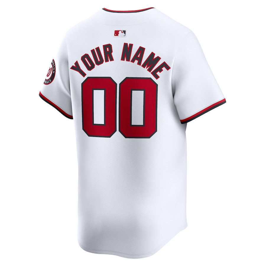 Washington Nationals Home Limited Custom White MLB Jersey Youth
