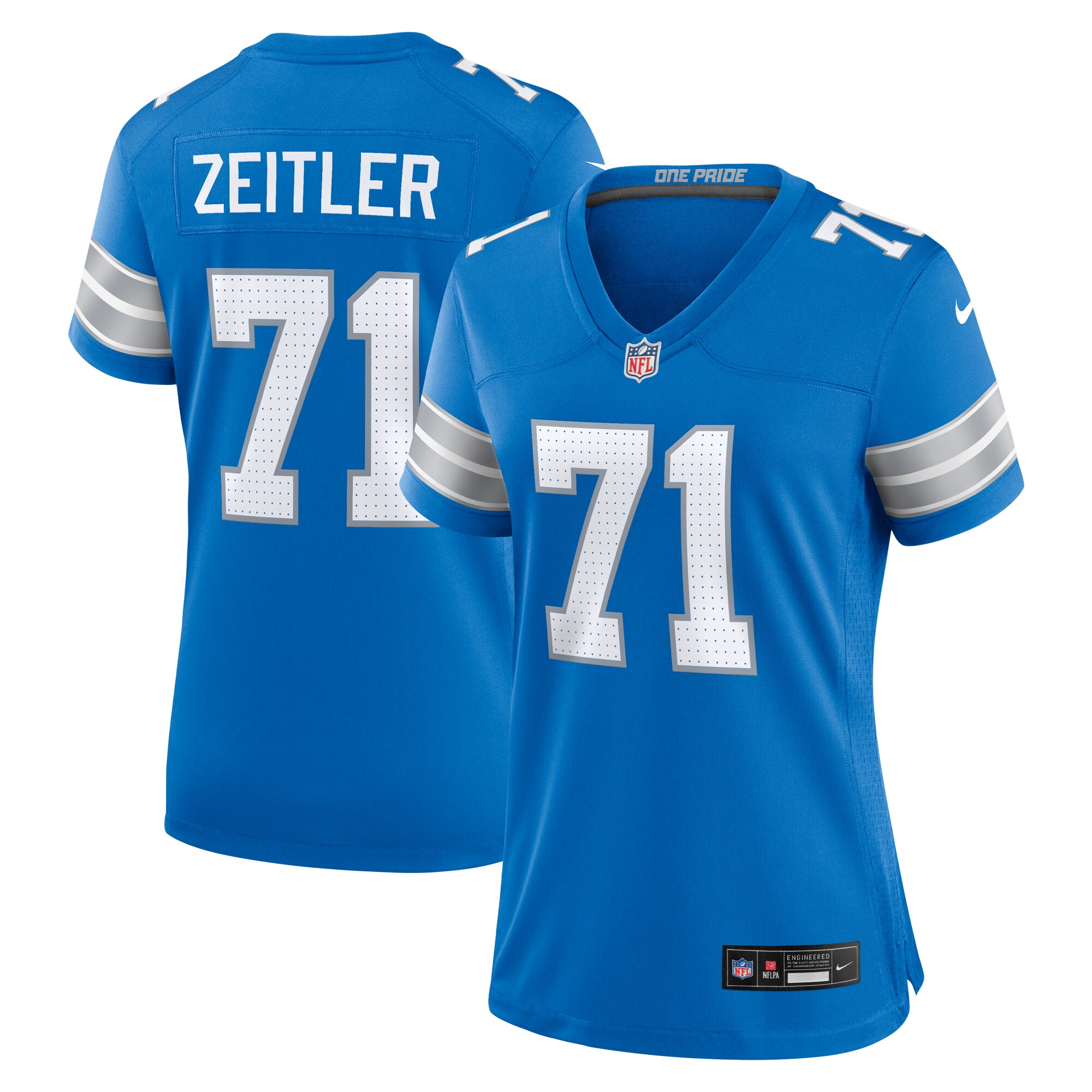 Detroit Lions Kevin Zeitler Blue Game NFL Jersey Women's