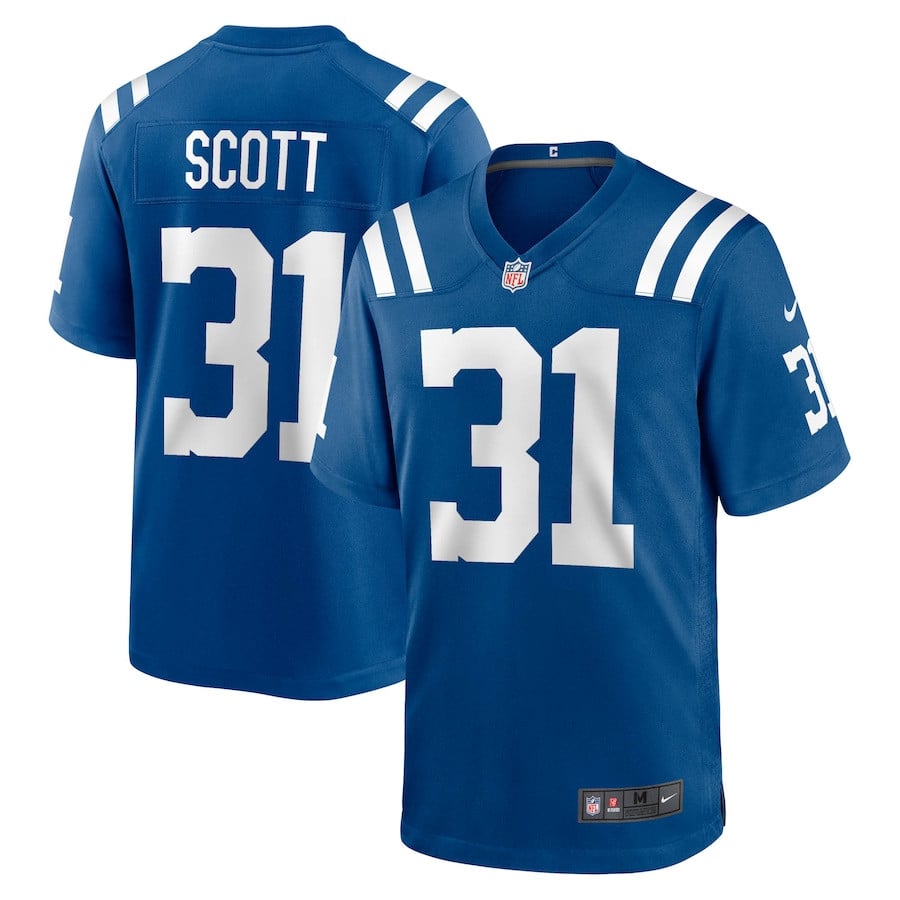 Daniel Scott 31 Indianapolis Colts Game Royal NFL Jersey Men's