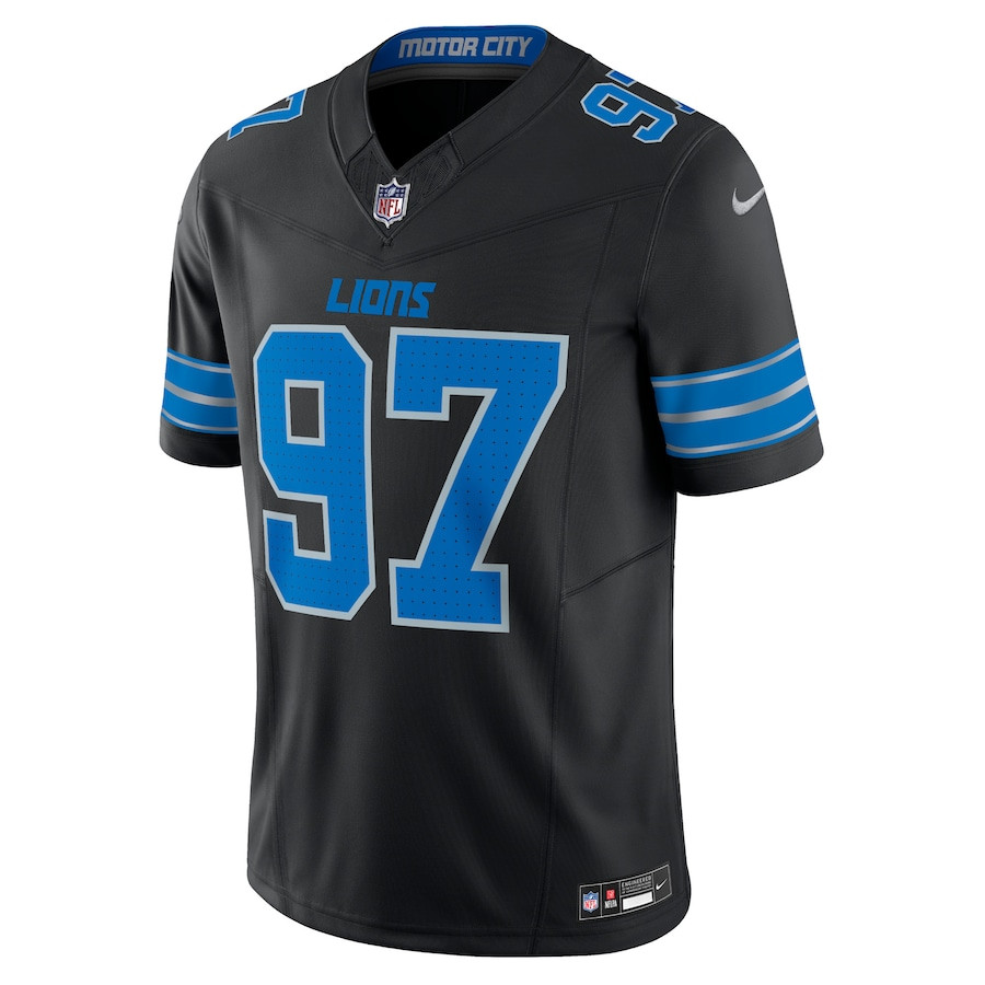 Aidan Hutchinson 97 Detroit Lions 2nd Alternate Vapor F.U.S.E. Limited Black NFL Jersey Men's