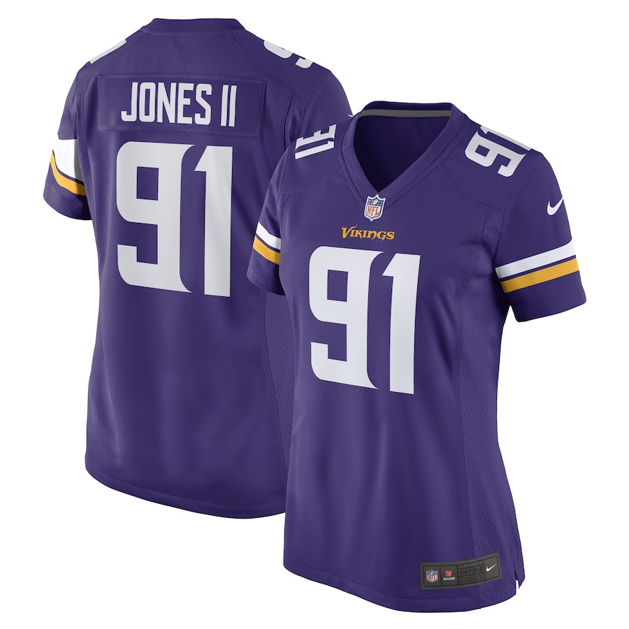 Patrick Jones II 91 Minnesota Vikings Game Purple NFL Jersey Women's