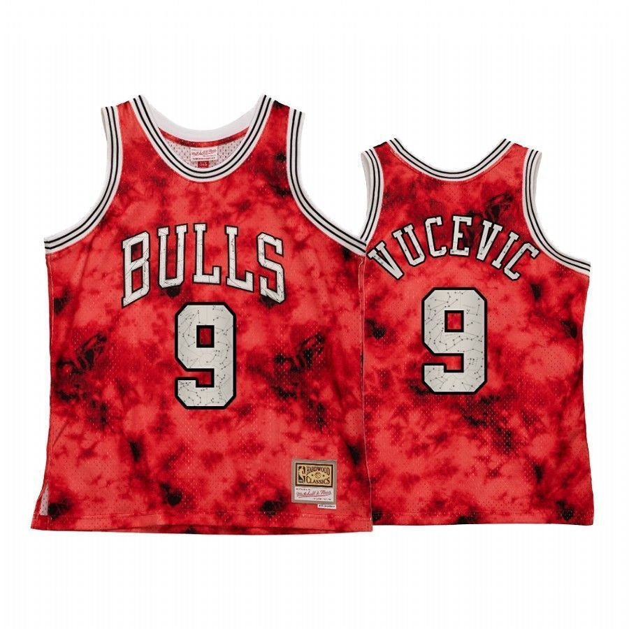 Chicago Bulls Nikola Vucevic Galaxy Constellation Red Heritage NBA Jersey Men's