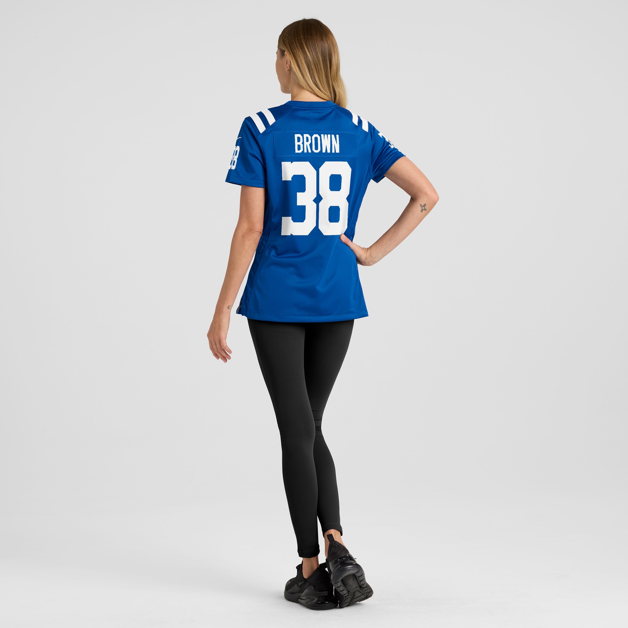 Indianapolis Colts Pharaoh Brown Royal Game Player NFL Jersey Women's