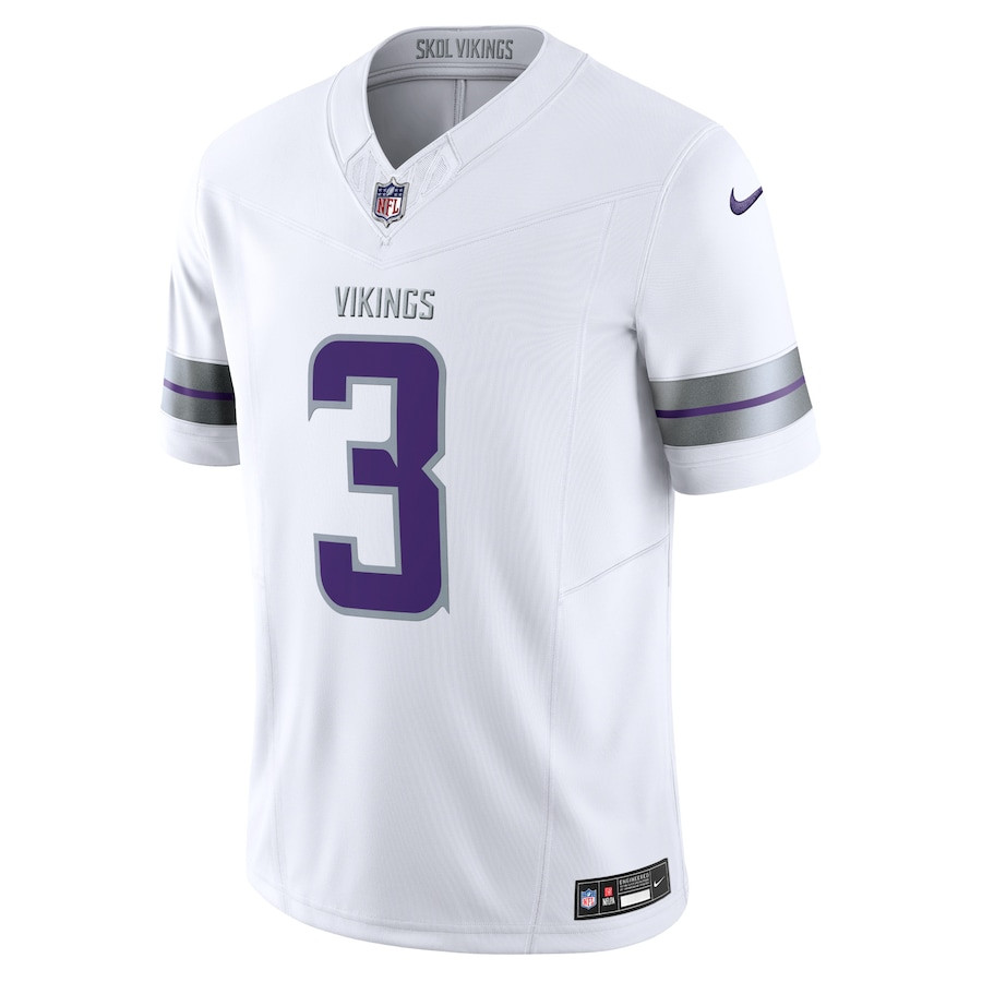 Jordan Addison 3 Minnesota Vikings Alternate Vapor F.U.S.E. Limited White NFL Jersey Men's