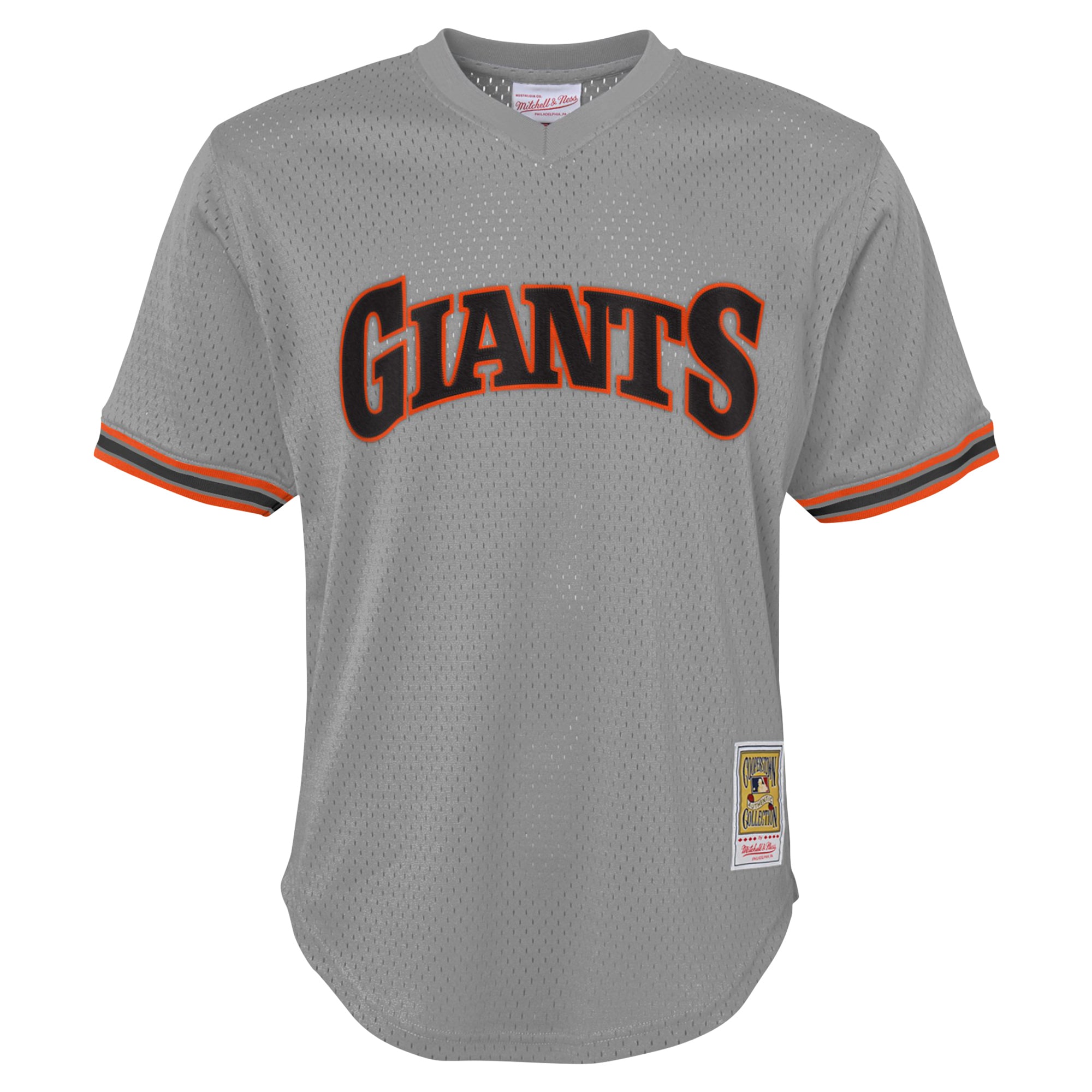 San Francisco Giants Will Clark Mitchell Ness Gray Cooperstown Collection Mesh Batting Practice MLB Jersey Youth