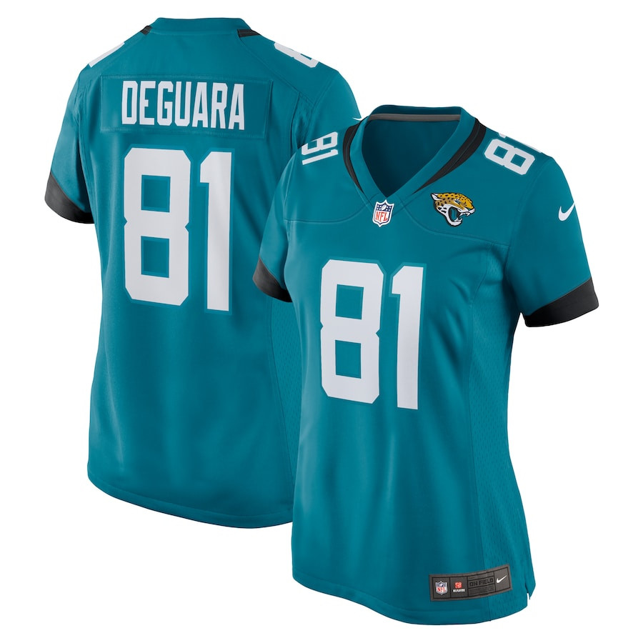 Josiah Deguara 81 Jacksonville Jaguars Alternate Game Teal NFL Jersey Women's