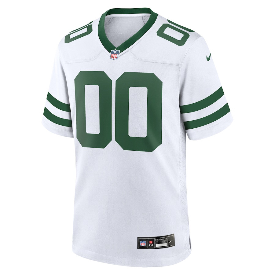New York Jets Custom Game Legacy White NFL Jersey Men's