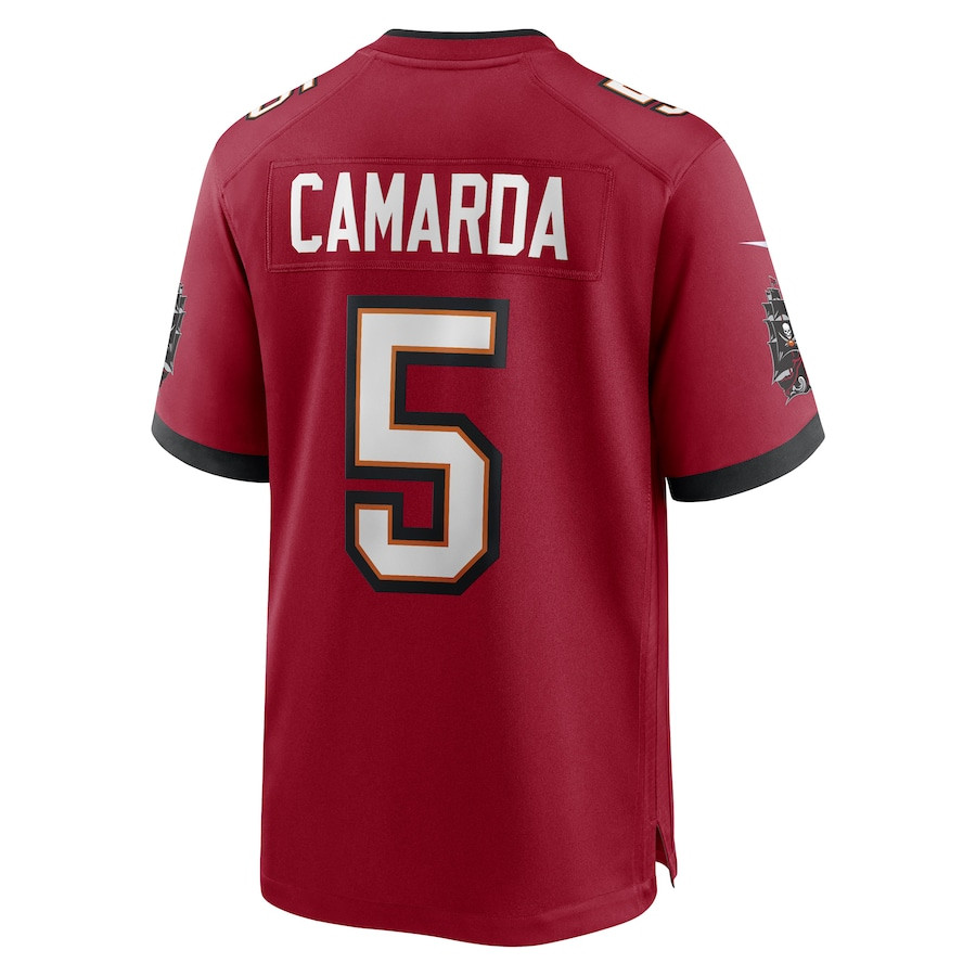 Jake Camarda 5 Tampa Bay Buccaneers Game Red NFL Jersey Men's