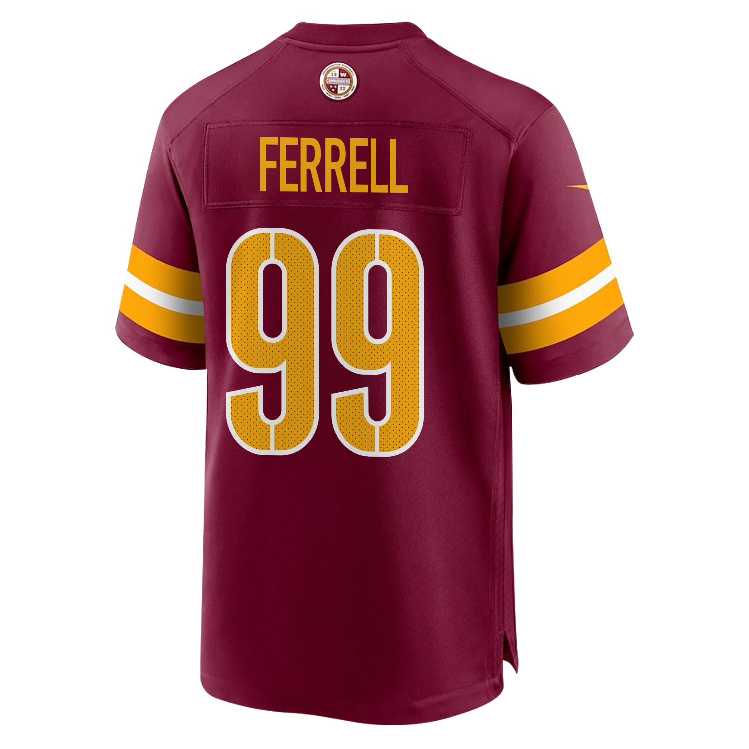 Clelin Ferrell 99 Washington Commanders Super Bowl LIX Champions Patch New Orleans A Symphony of Sport' EMBROIDERED Game Burgundy NFL Jersey Men's