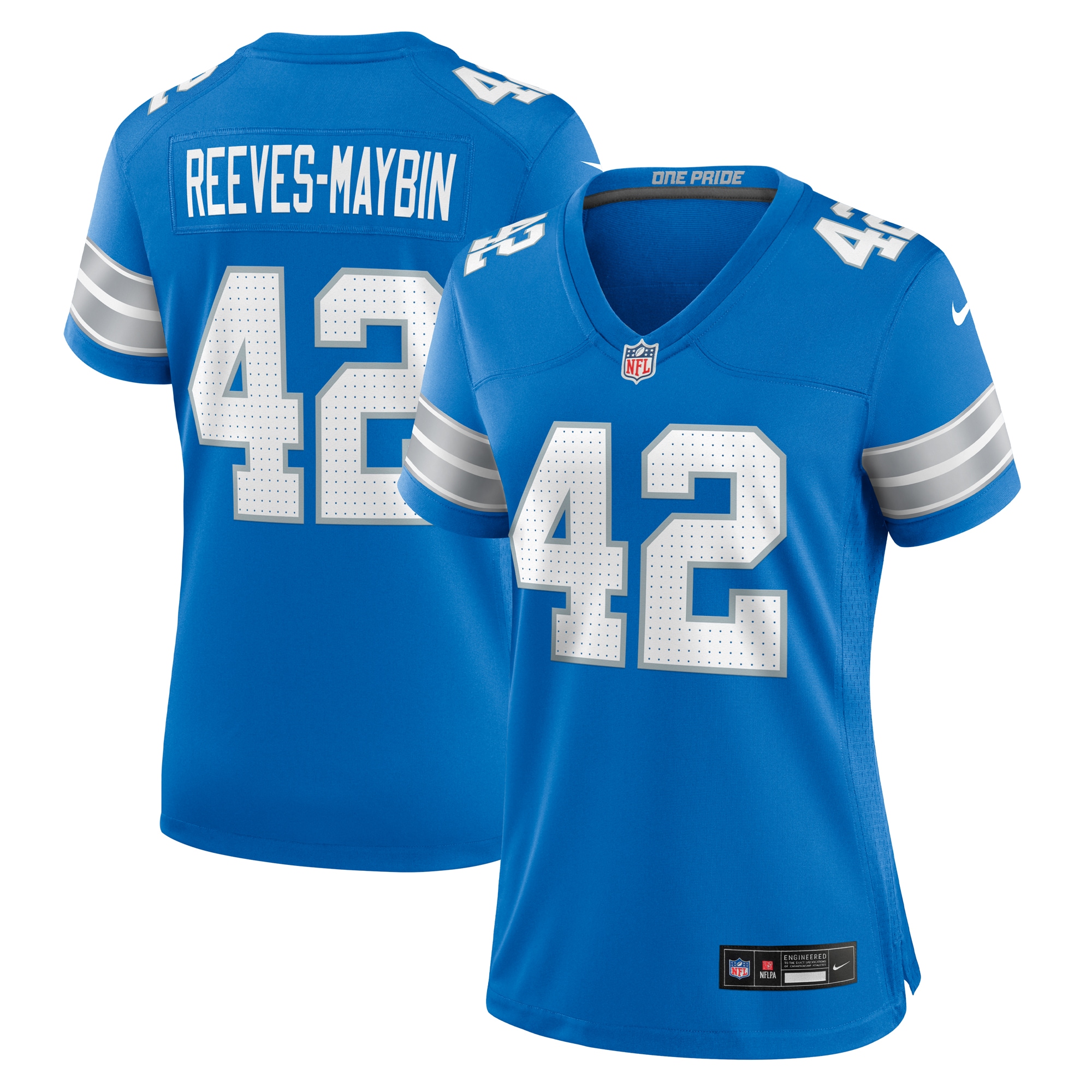 Detroit Lions Jalen Reeves-Maybin Blue Team Game NFL Jersey Women's