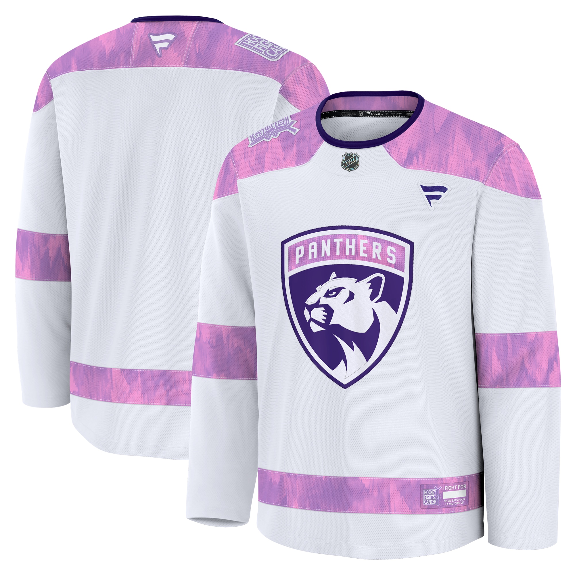 Florida Panthers White 2024 Fights Cancer Practice NHL Jersey Men's