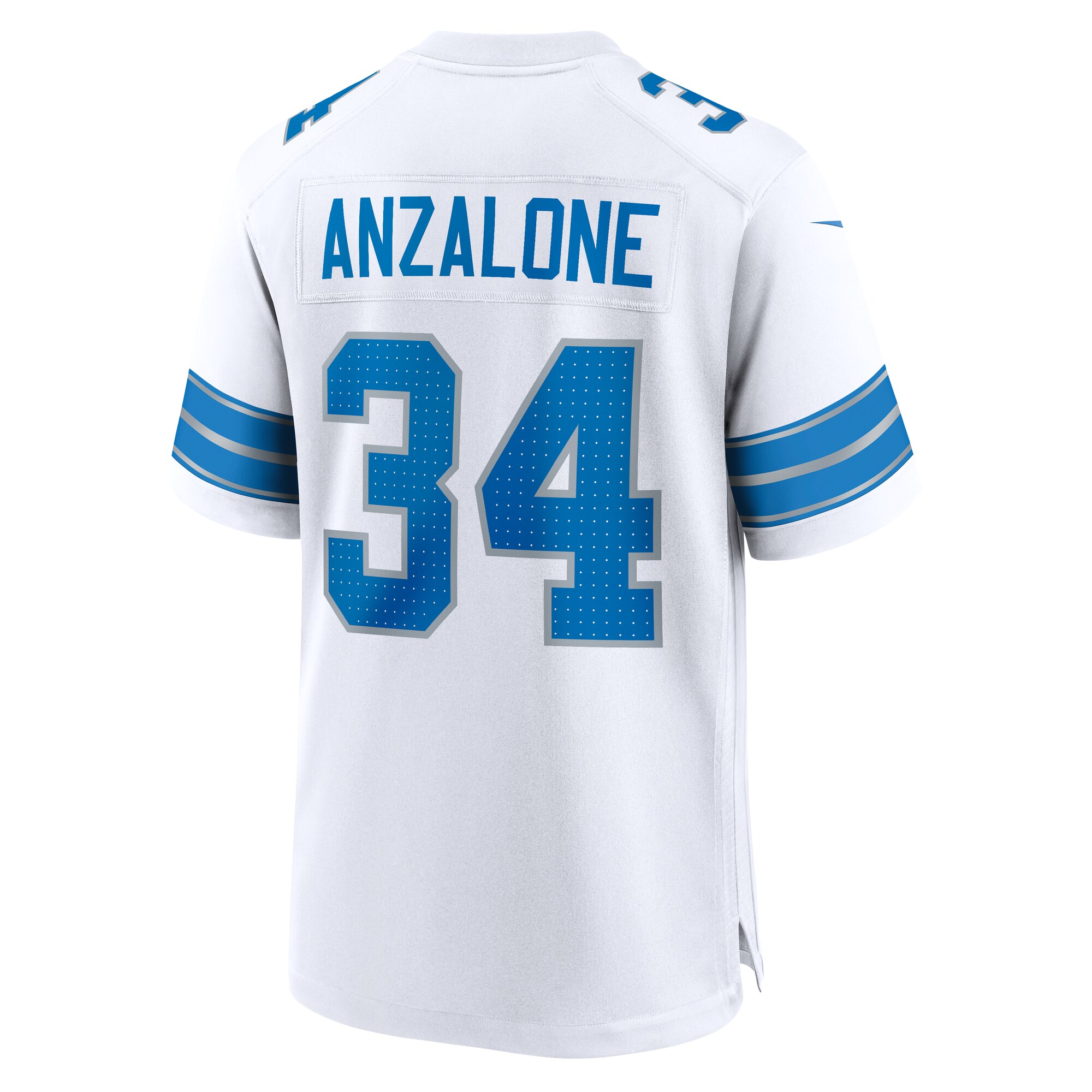 Detroit Lions Alex Anzalone White White Game NFL Jersey Men's