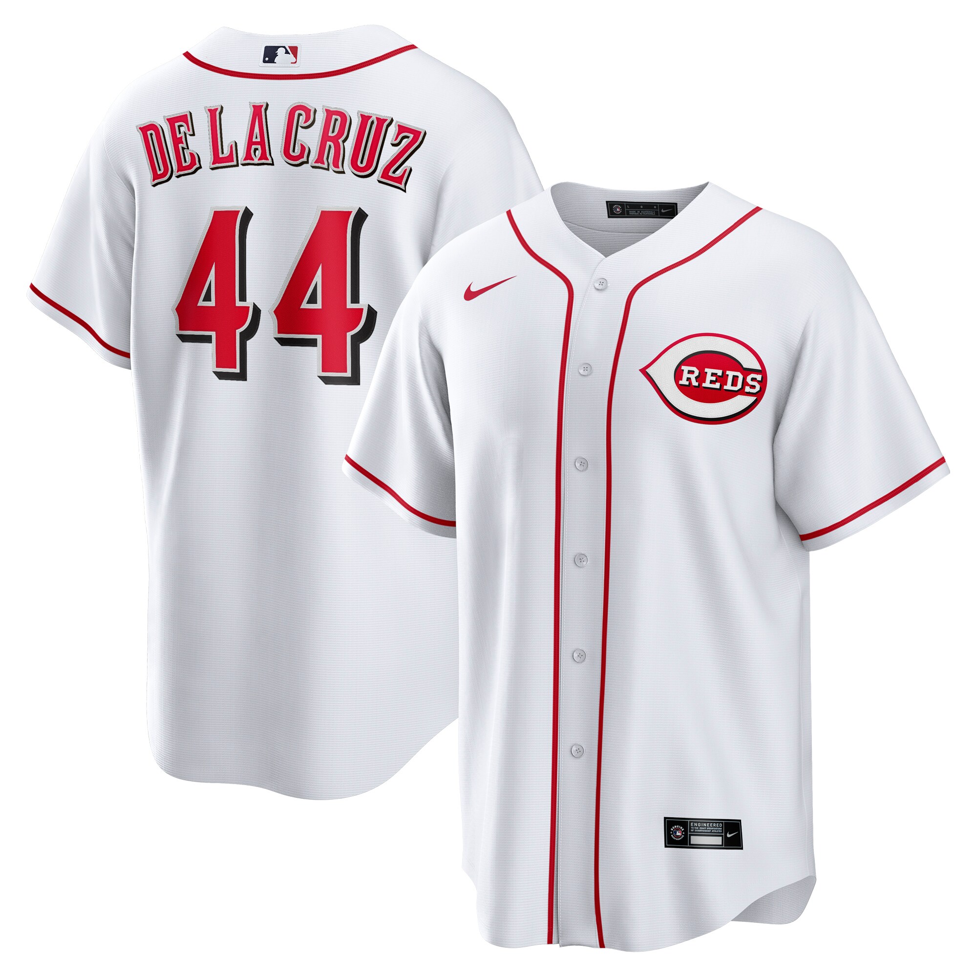 Cincinnati Reds Elly De La Cruz White Home MLB Jersey Men's