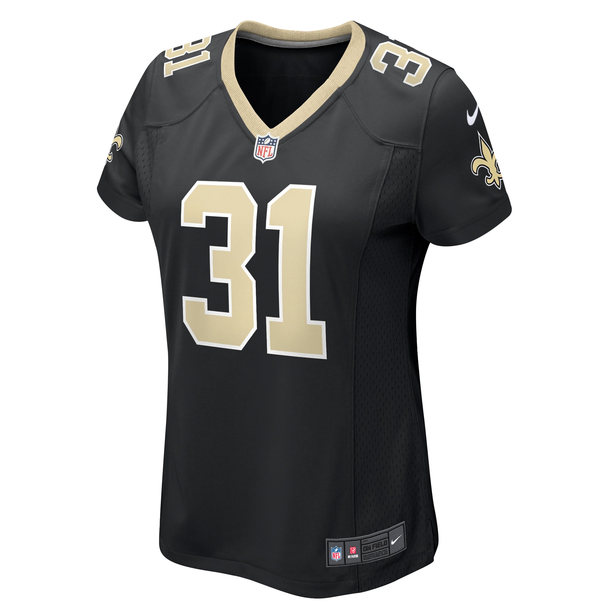 New Orleans Saints Howden Black Team Game NFL Jersey Women's