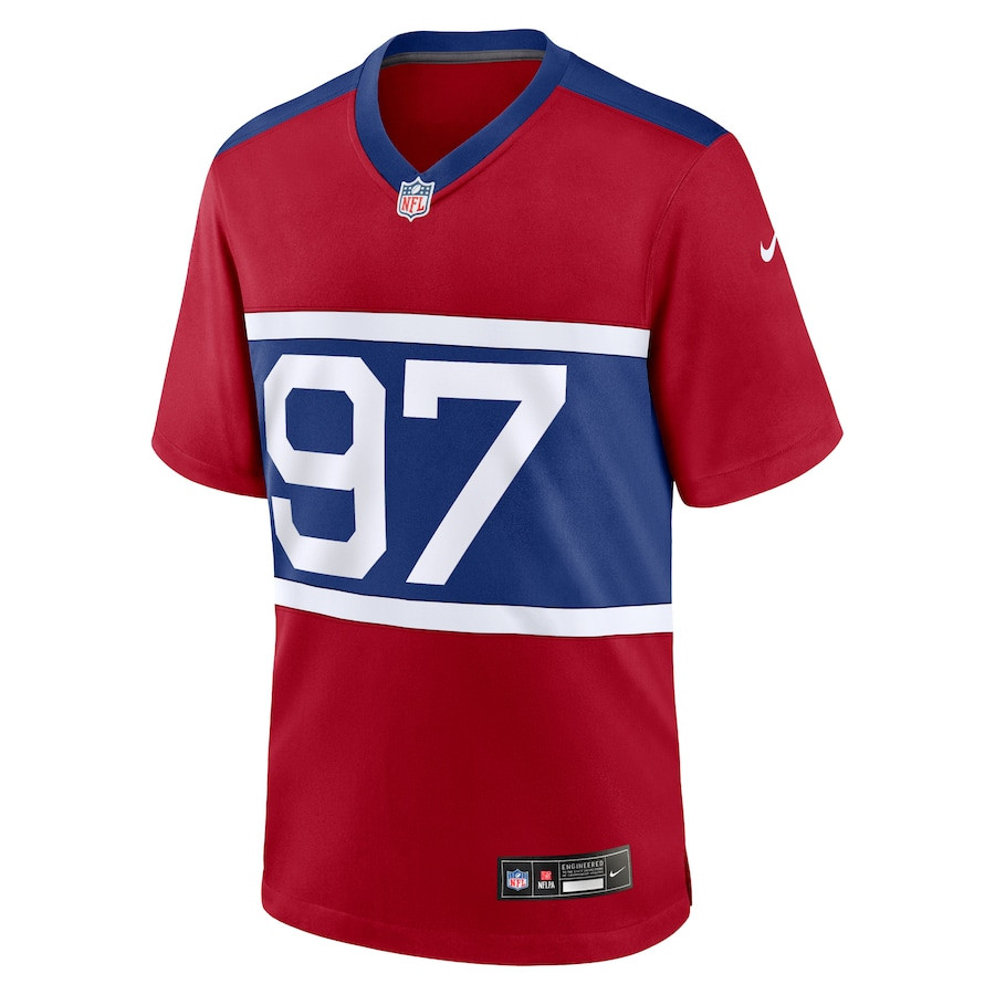 Dexter Lawrence II 97 New York Giants Alternate Game Century Red NFL Jersey Men's