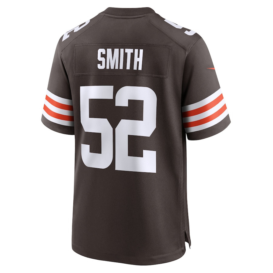 Elerson Smith 52 Cleveland Browns Team Game Brown NFL Jersey Men's
