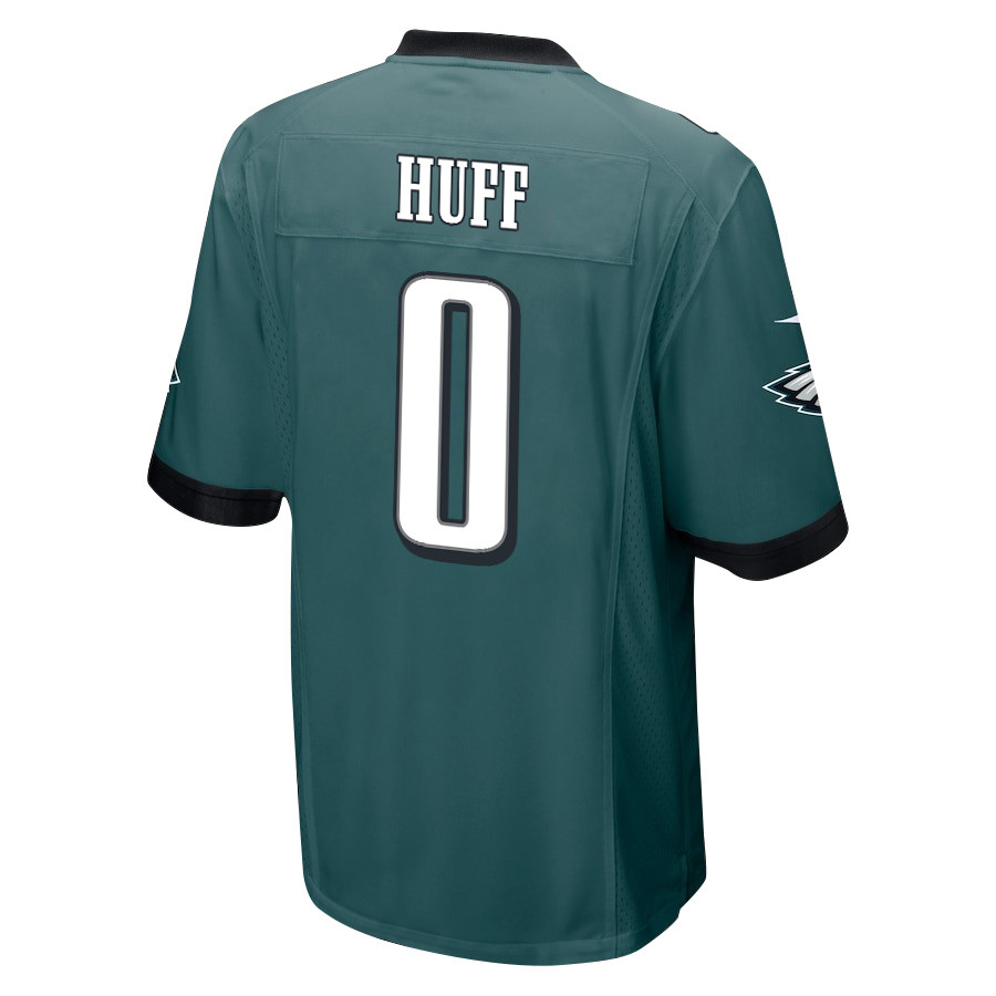 Bryce Huff 0 Philadelphia Eagles Super Bowl LIX Champions Patch Game Midnight Green NFL Jersey Men's