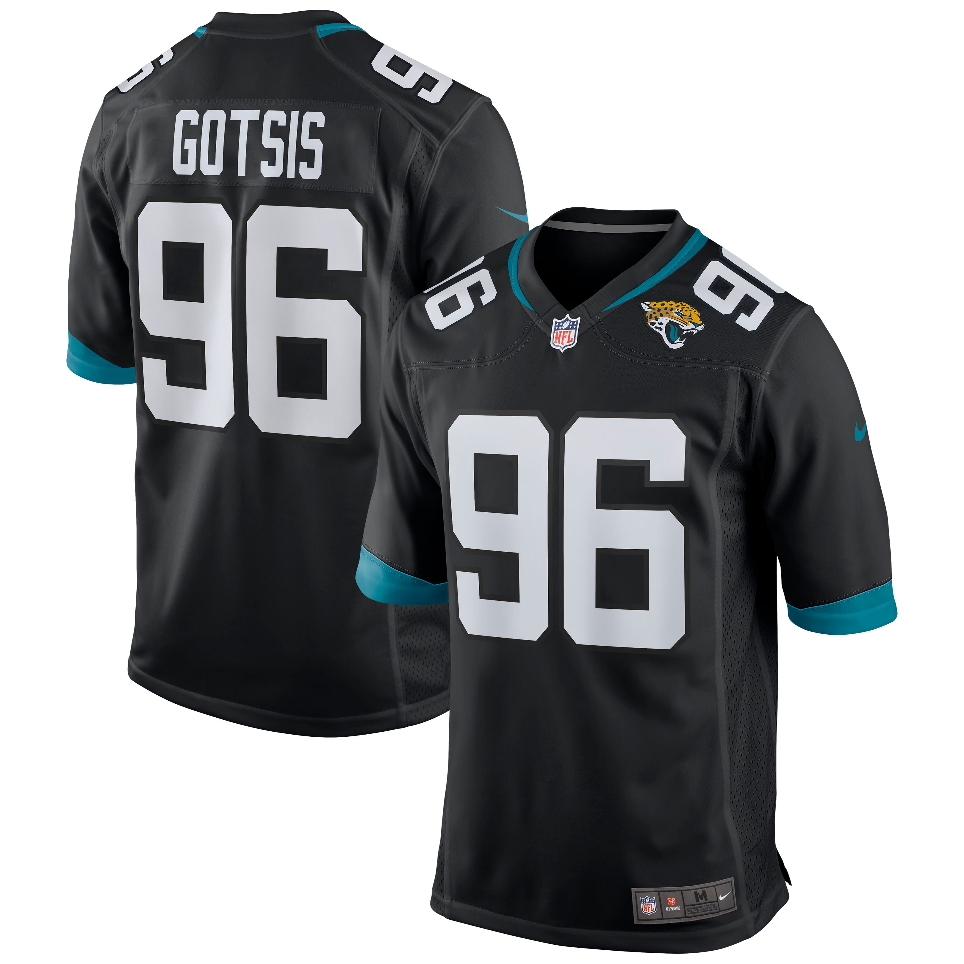 Jacksonville Jaguars Adam Gotsis Black Game NFL Jersey Men's