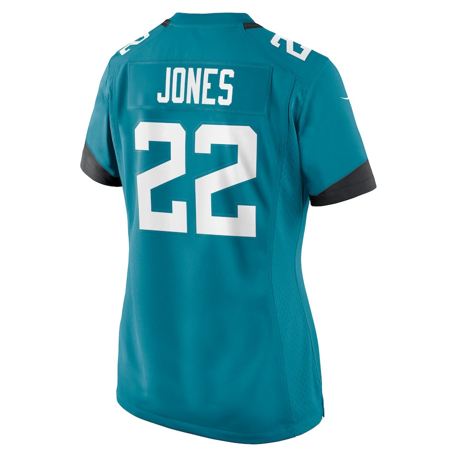 Jarrian Jones 22 Jacksonville Jaguars Game Teal NFL Jersey Women's