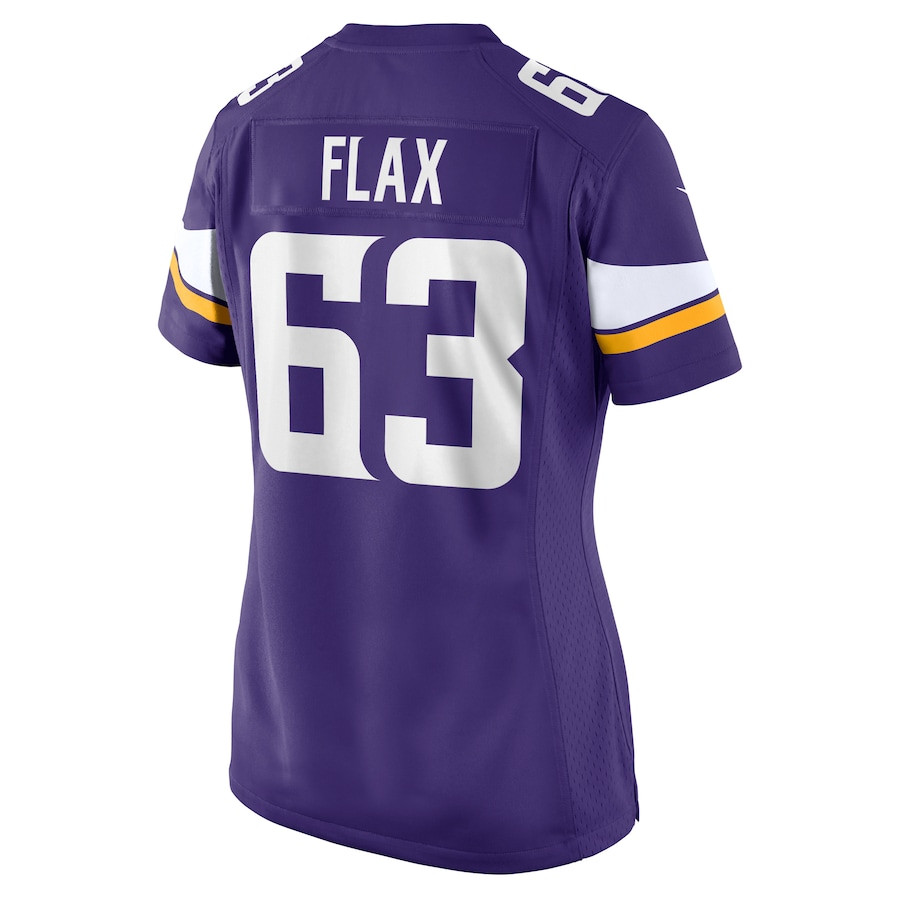 Jeremy Flax 63 Minnesota Vikings Game Purple NFL Jersey Women's