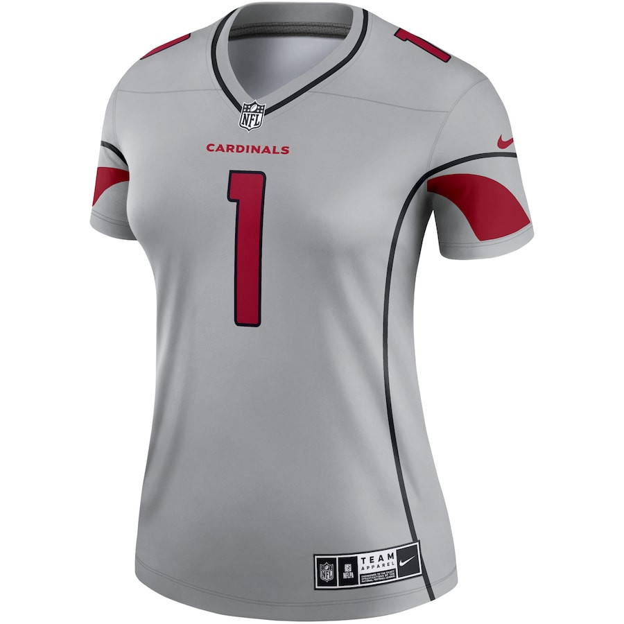 Kyler Murray 1 Arizona Cardinals Inverted Legend Gray NFL Jersey Women's