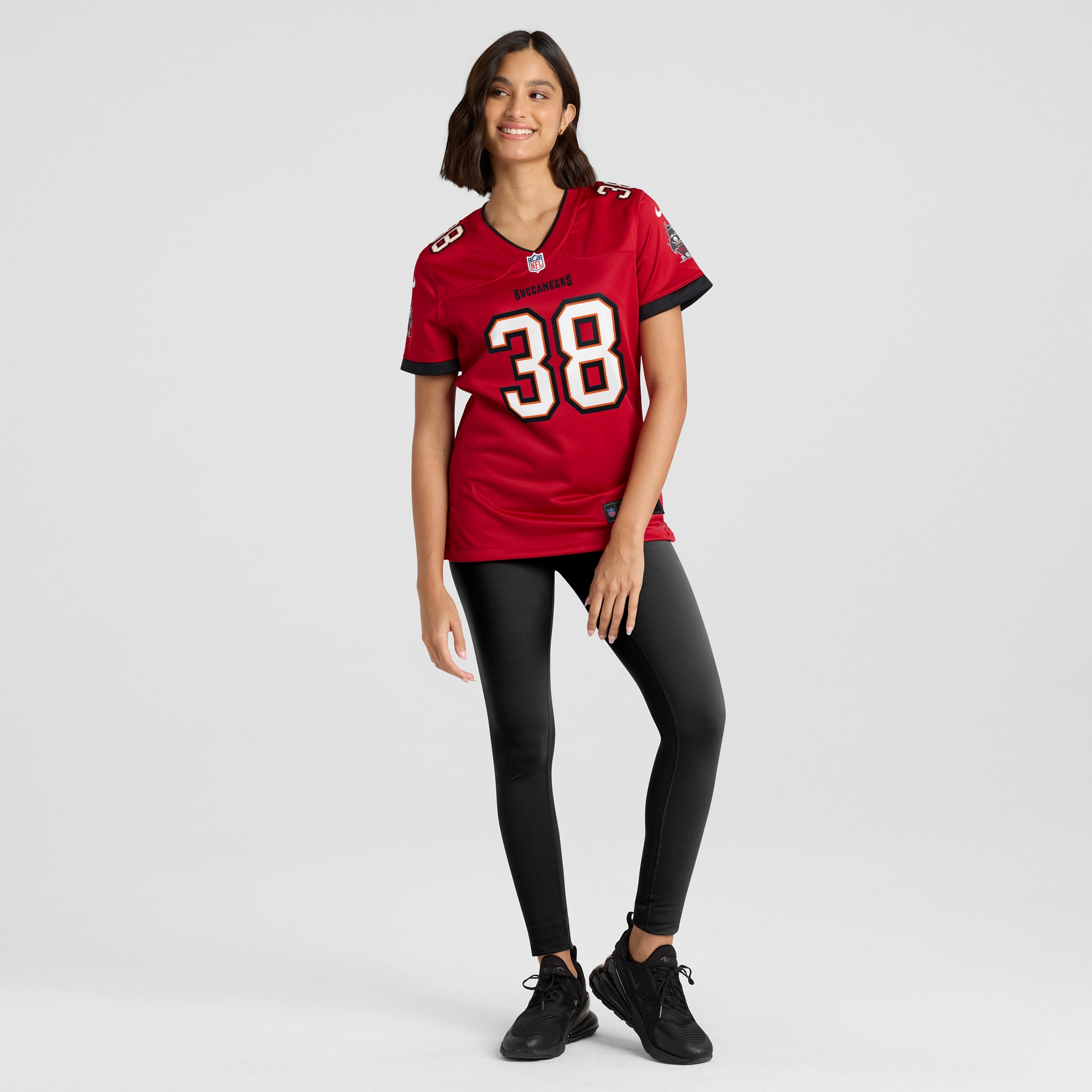 Tampa Bay Buccaneers Derrek Pitts Red Game NFL Jersey Women's