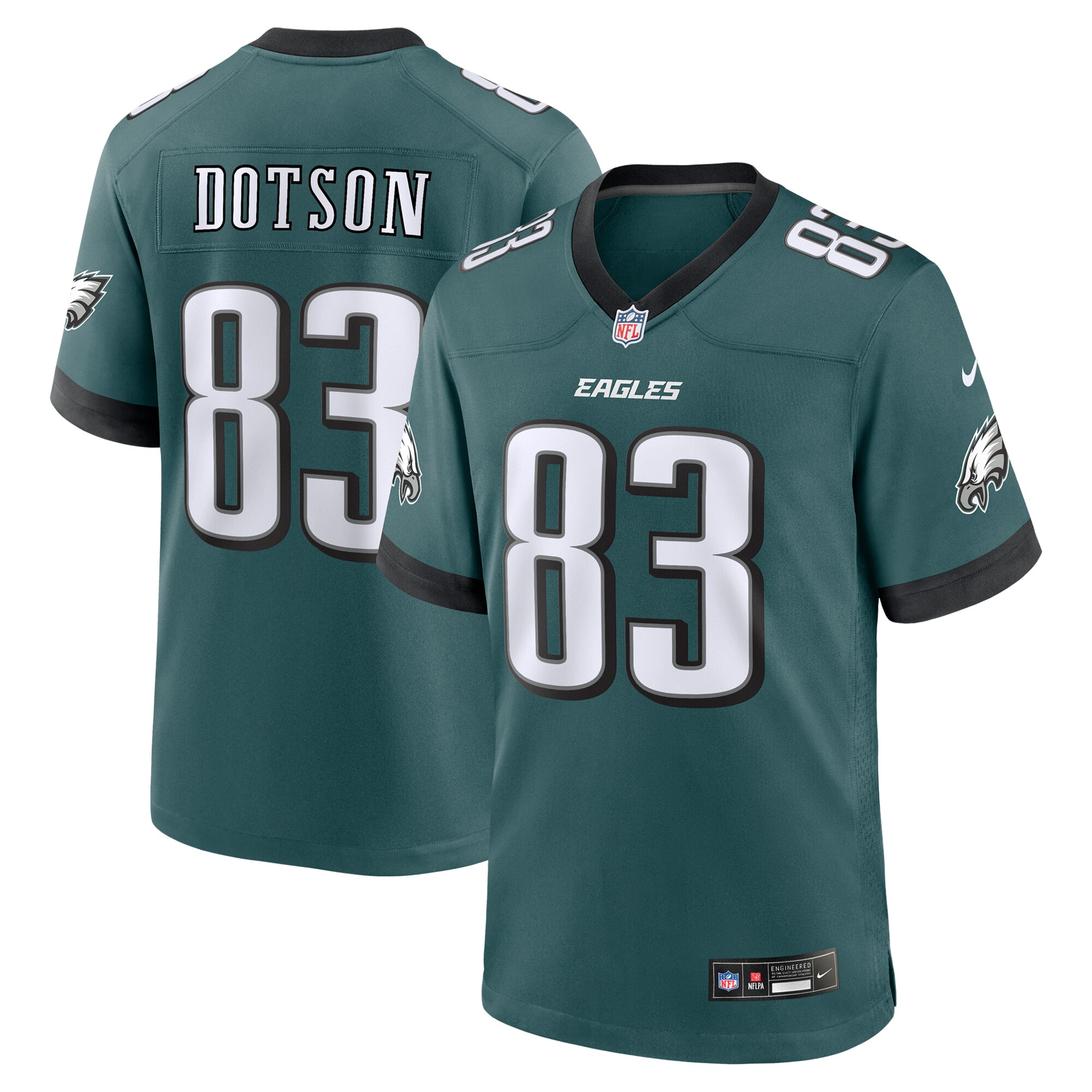 Philadelphia Eagles Jahan Dotson Midnight Green Team Game NFL Jersey Men's