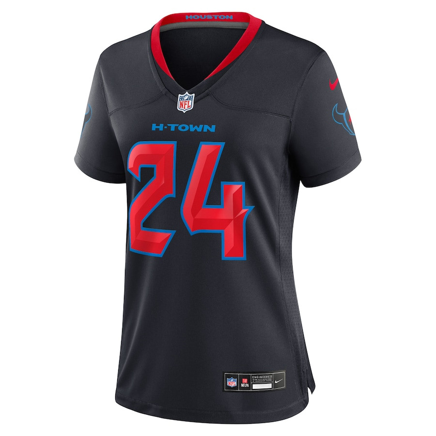 Derek Stingley Jr. 24 Houston Texans Alternate Game Navy NFL Jersey Women's
